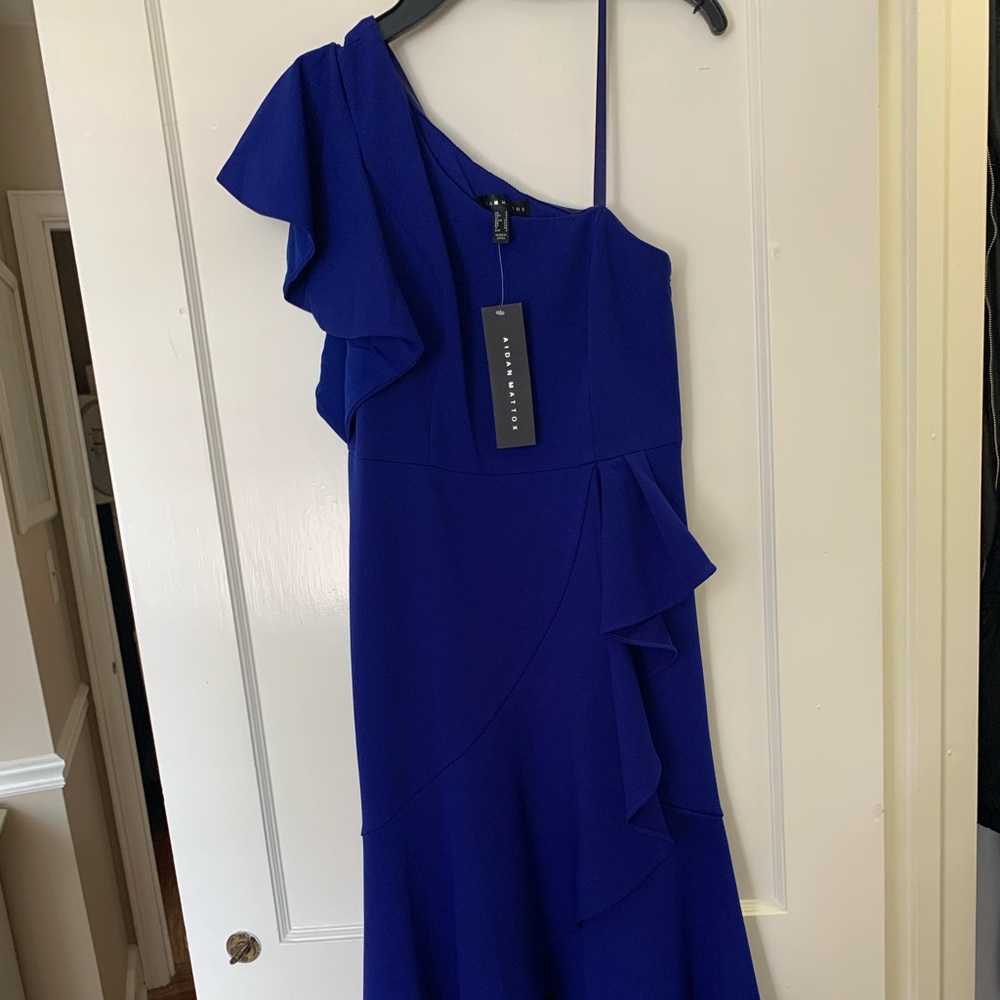 NWT Aidan Mattox blue cocktail dress size 4